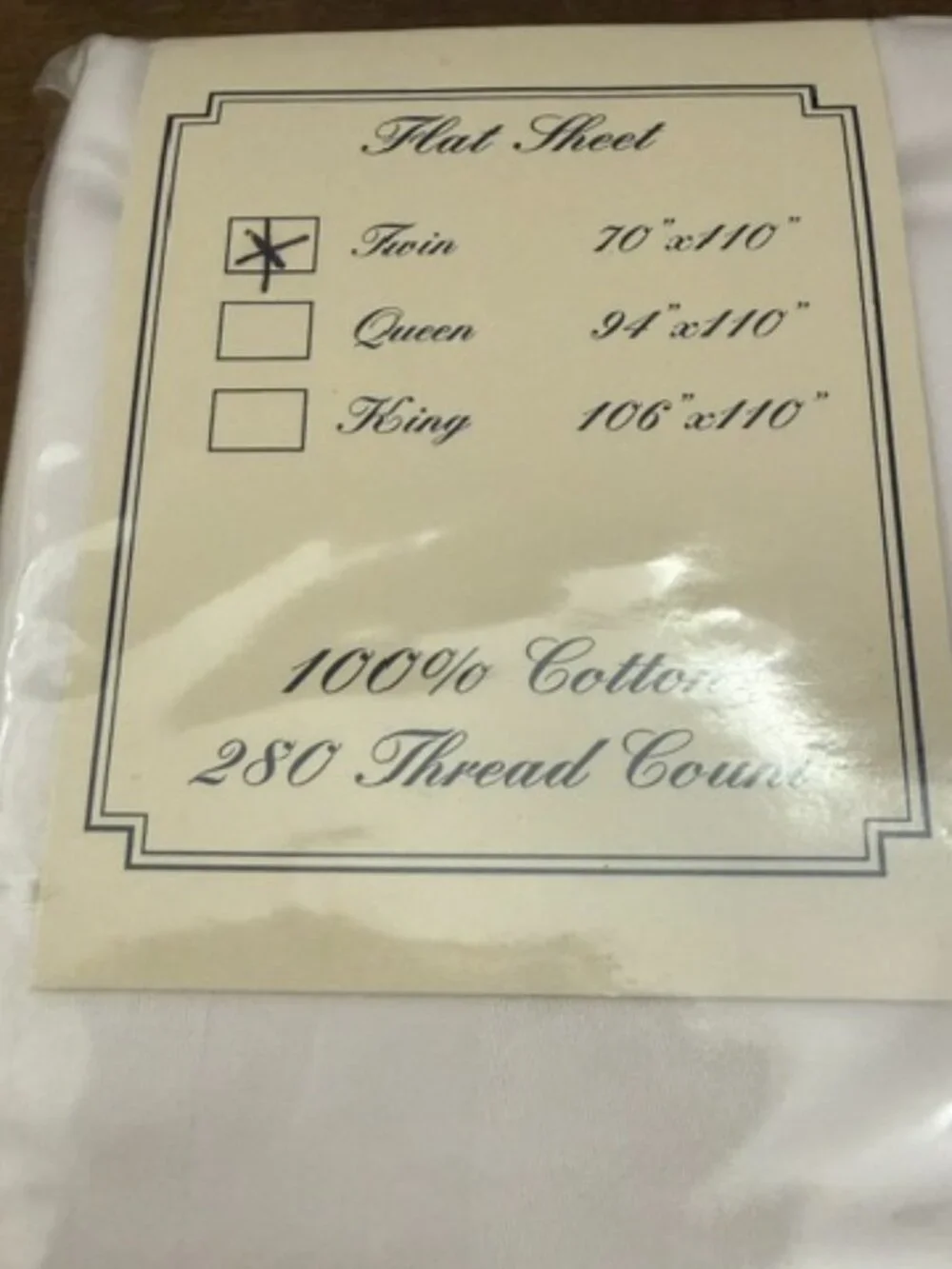 Bellora 280 Thread Count Twin Flat Sheet Wide White Stripe Cotton Made in Italy